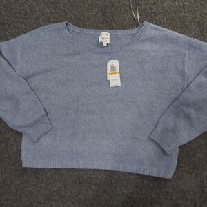 Hippie Rose Soft Blue Crew Neck Sweater small‎